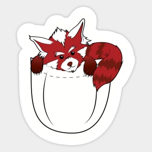 Red Panda Pocket Sticker
